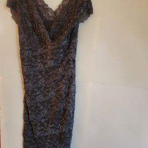 Marina brand womens dress, Size 14,Color Gray.